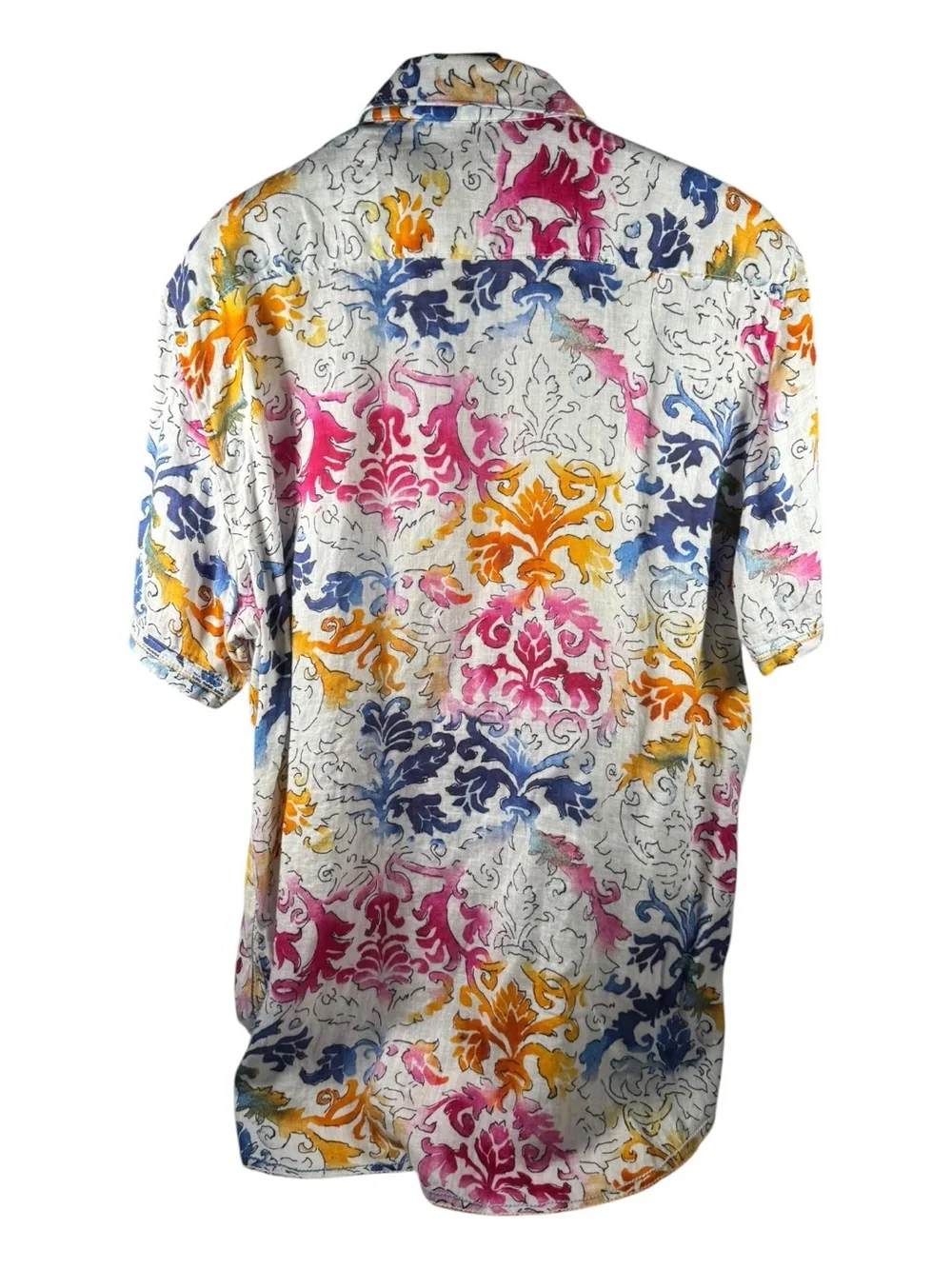 Robert Graham Linen Floral Abstract Shirt Men’s Large Multicolor - Picture 2 of 6
